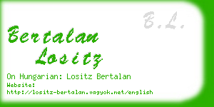 bertalan lositz business card